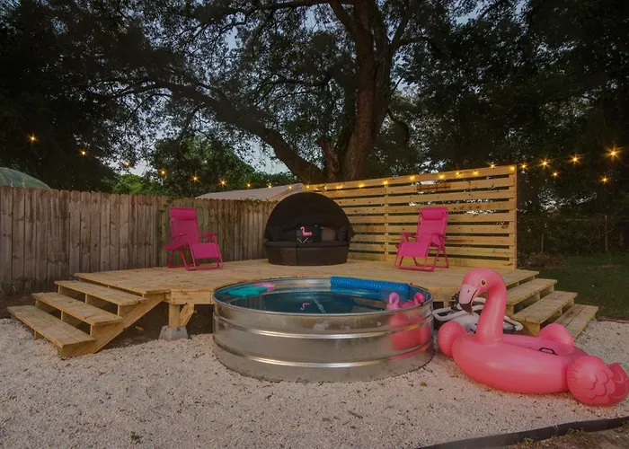 Family House Cowboy Pool Hot Tub Yard Games