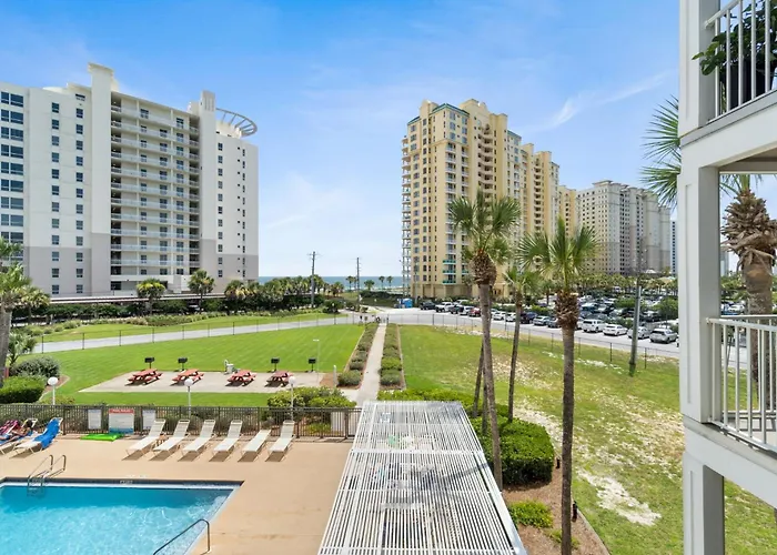 Gulf View Condo King Bed With Bunk And Large L Shaped Balcony In Cozy Perdido Key